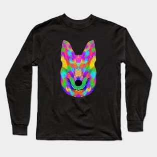 Dogface colorful Long Sleeve T-Shirt